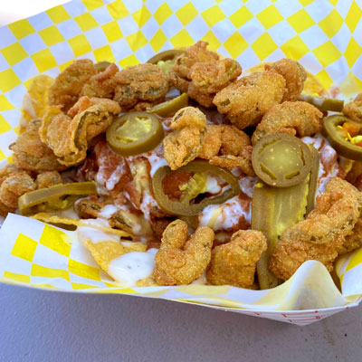 Loaded Fried Pickle Nachos image