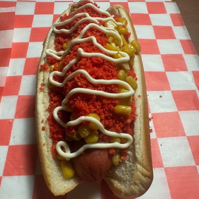 Flaming Hot Cheesy Dog image