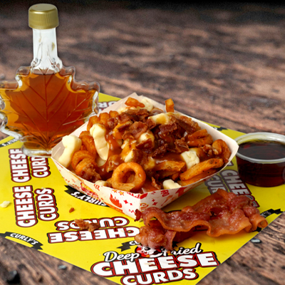 Maple Bacon Fried Cheese Curds image